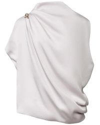 Fabiana Filippi - Draped-Detail Knot-Embellished Top - Lyst