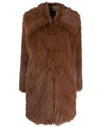 Pinko - Oversized-Mantel aus Faux Fur - Lyst