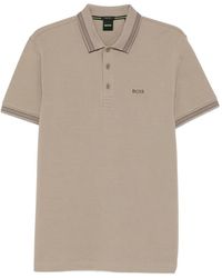 BOSS - Short-Sleeve Striped Polo Shirt - Lyst
