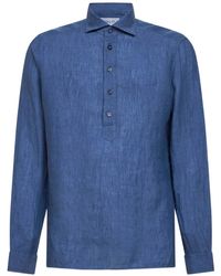 D4.0 - Polo Boutonné À Manches Longues - Lyst