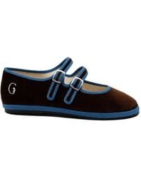Gondolina - Mary Jane Velvet Ballet Flats - Lyst
