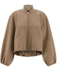Fabiana Filippi - Cashmere Zip-Front Bomber Jacket - Lyst