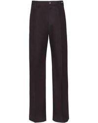 Ferragamo - Flared Cotton Chino Trousers - Lyst