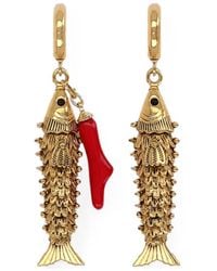 Isabel Marant - New River Fish-Pendant Charm Earrings - Lyst