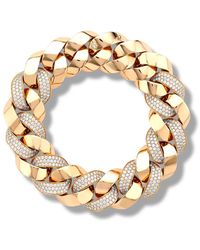 Pragnell - 18Kt Rose Diamond Cuba Medium Chain Bracelet - Lyst