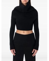 Rick Owens - Pullover Mit Drapierten Kragen - Lyst