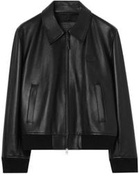 Burberry - Leather Bloomsbury Harrington Jacket - Lyst