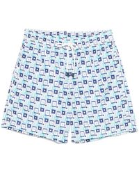Fiorio Milano - Geometric-Print Swim Shorts - Lyst