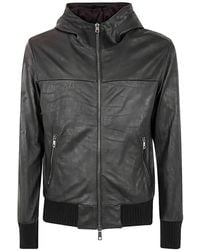 Giorgio Brato - Leren Jack Met Capuchon - Lyst