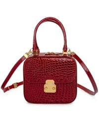 Kwanpen - Crocodile-Effect Top-Handle Tote Bag - Lyst