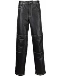 DIESEL - Straight-Leg Biker Trousers - Lyst