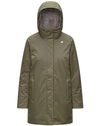 K-Way - Sophie Hooded Logo-Patch Jacket - Lyst