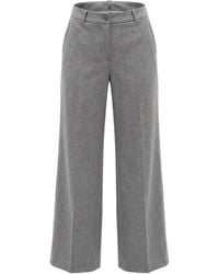 Patrizia Pepe - Fly Rivet Straight-Leg Trousers - Lyst