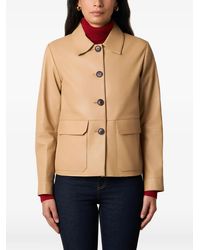 Brooks Brothers - Shirt-Collar Leather Jacket - Lyst