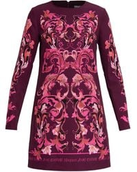 Versace Jeans Couture - Mini-Jurk Met Print En Lange Mouwen - Lyst