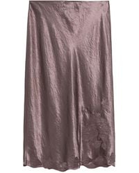 Vince - Satin-Finish Midi Skirt - Lyst