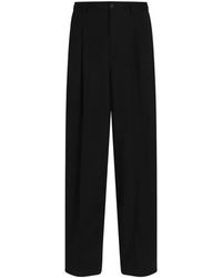 Dolce & Gabbana - Virgin Wool Gabardine Trousers - Lyst