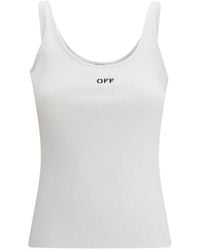 Off-White c/o Virgil Abloh - Off Stamp Logo-Embroidered Top - Lyst