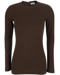 Brunello Cucinelli - Monili-Trim Long-Sleeve T-Shirt - Lyst