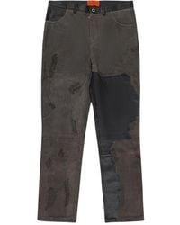 Who Decides War - Bark Leather Trousers - Lyst