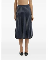 CRUSH Collection - Pleated Mid Skirt - Lyst