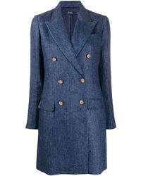 Polo Ralph Lauren Double Breasted Coat - Blue