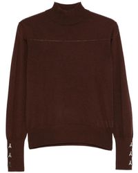 Patrizia Pepe - Embellished Turtleneck Knit - Lyst
