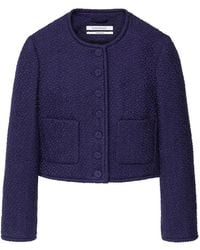 Another Tomorrow - Cropped Tweed Jacket - Lyst