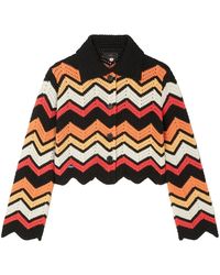 Alanui - Kaleidoscopic Chevron Knitted Jacket - Lyst