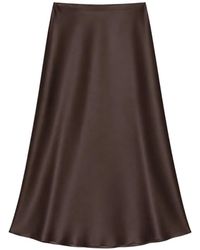 Clips - Satin-Finish A-Line Maxi Skirt - Lyst