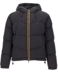 K-Way - Quilted Hooded Jacket - Lyst