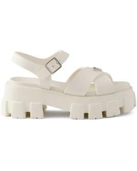 Prada - Monolith Sandalen Mit Schnalle - Lyst