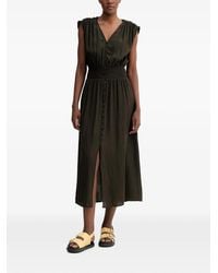 Sessun - Galiane V-Neck Buttoned Midi Dress - Lyst
