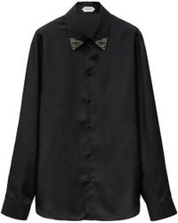 Versace - Zijde-Popeline Overhemd - Lyst