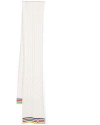 CASABLANCA - Striped Cable-Knit Wool Scarf - Lyst