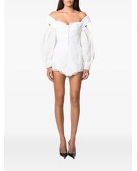 NORINA ST - Lace-Panelled Off-Shoulder Mini Dress - Lyst