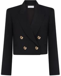 Violante Nessi - Marinetti Geometric-Button Cropped Blazer - Lyst