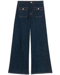 Maje - Patch-Pocket Cropped Jeans - Lyst