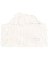 Saint Laurent - Logo-Plaque Chunky Knit Cashmere Beanie - Lyst