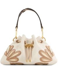 Jimmy Choo - Small Cinch Leather-Appliqué Shoulder Bag - Lyst