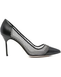 Manolo Blahnik - Mesh Pumps Met Puntige Neus - Lyst