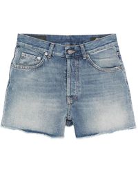 Dondup - Frayed Denim Shorts - Lyst