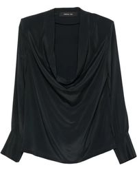 FEDERICA TOSI - Long-Sleeve Draped Top - Lyst