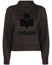 Isabel Marant - Moby Flocked-Logo Sweatshirt - Lyst