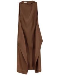 Alberta Ferretti - Side-Panel Silk Maxi Dress - Lyst