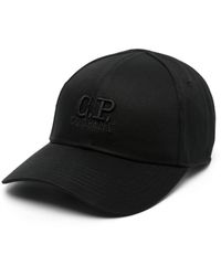 C.P. Company - Embroidered-logo Cotton Cap - Lyst