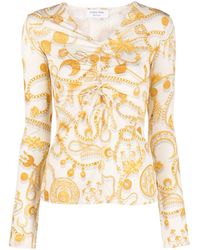 Marine Serre - Printed Viscose Blouse - Lyst