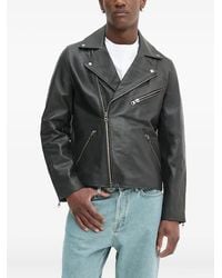Samsøe & Samsøe - Asymmetrical-Zip Leather Jacket - Lyst