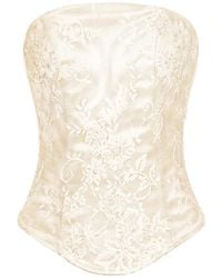 ALEXIA & ANTONIA - Embellished Lace Corset - Lyst