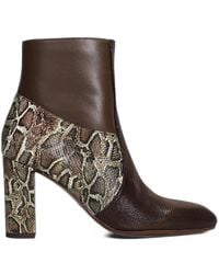 Chie Mihara - Etyu Snakeskin-Effect Ankle Boots - Lyst
